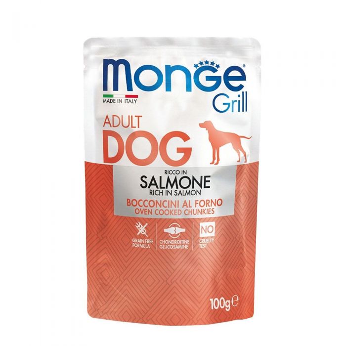DE Monge Grill Dog Grain Free Adult - Lachs, 24x100g | Hunde-Nassfutter