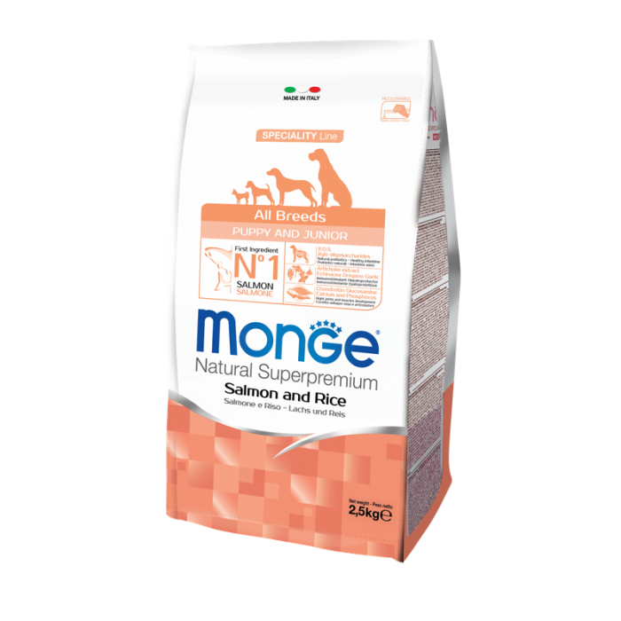 DE Monge Speciality Line Puppy+Junior ALL BREEDS Monoprotein - Lachs | Trockenfutter  