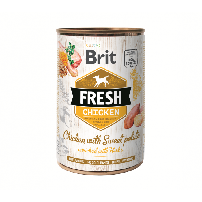 Brit Fresh Dog - Huhn mit Süsskartoffel 
