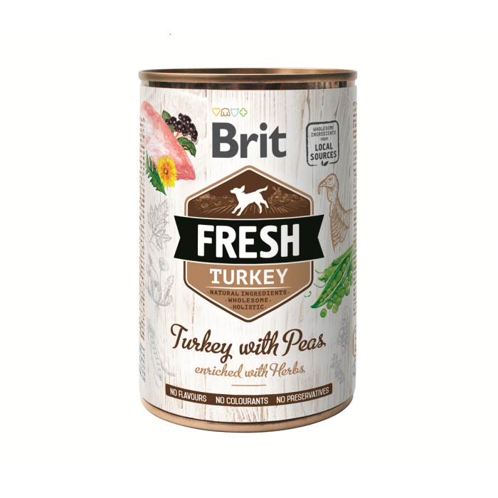 Brit Fresh Dog - Truthahn mit Erbsen 