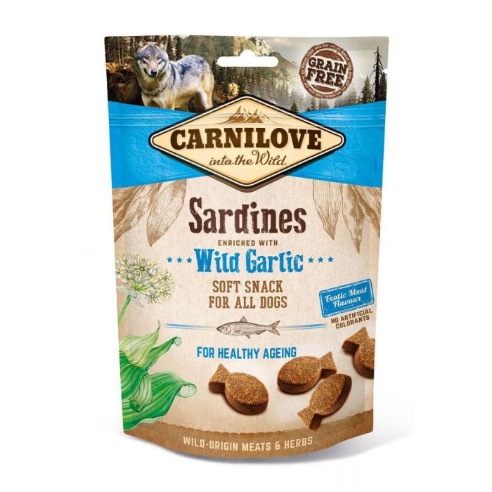 Carnilove Canine - Soft Snack - Sardinen + Bärlauch - 10 x 200 g | Für Hunde