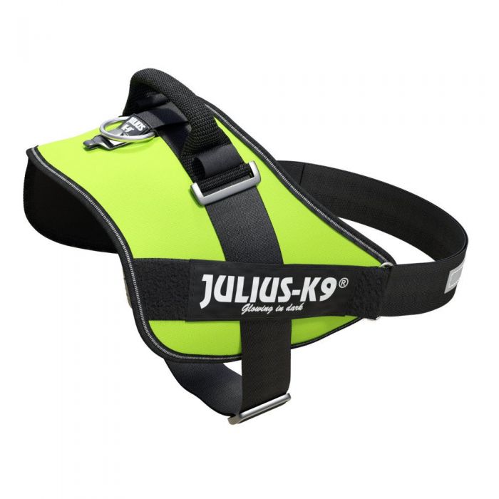 Julius-K9 IDC-Powergeschirr mit Logofeld - neon grün | Für Hunde