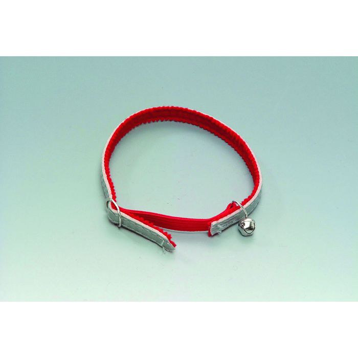 Katzenhalsband, reflektierend, rot - 12 mm / 33 cm