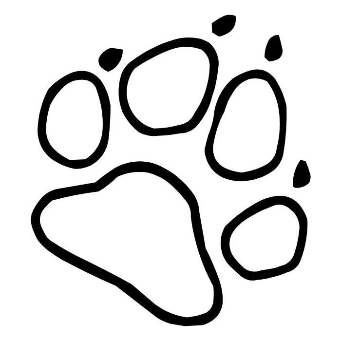 Hundepfote Umrandung - 1 Paar - silber oder anthrazit