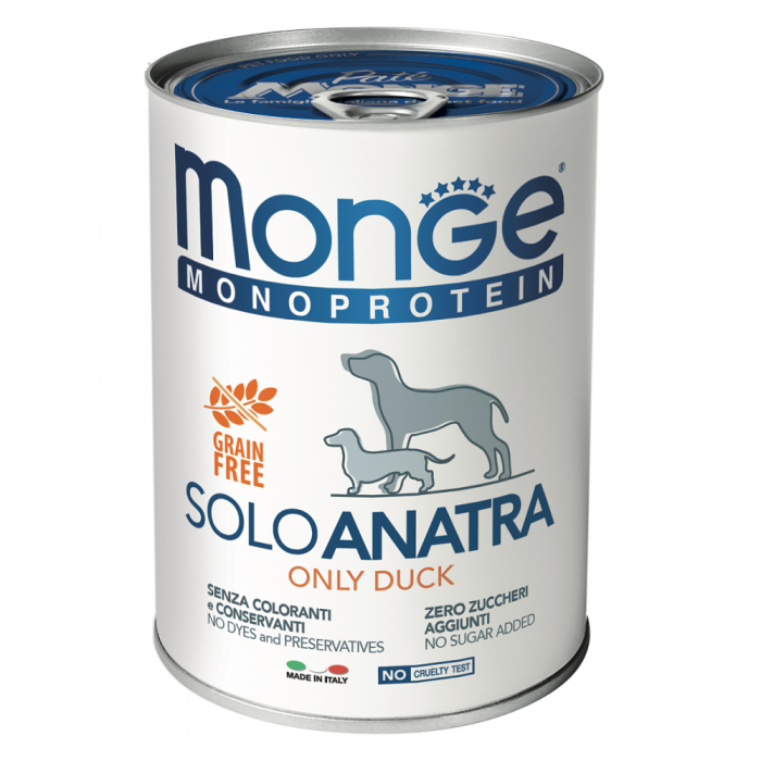 DE Monge Speciality Line Monoprotein Paté, Dose - Ente, 24 x 400g | Hundefutter
