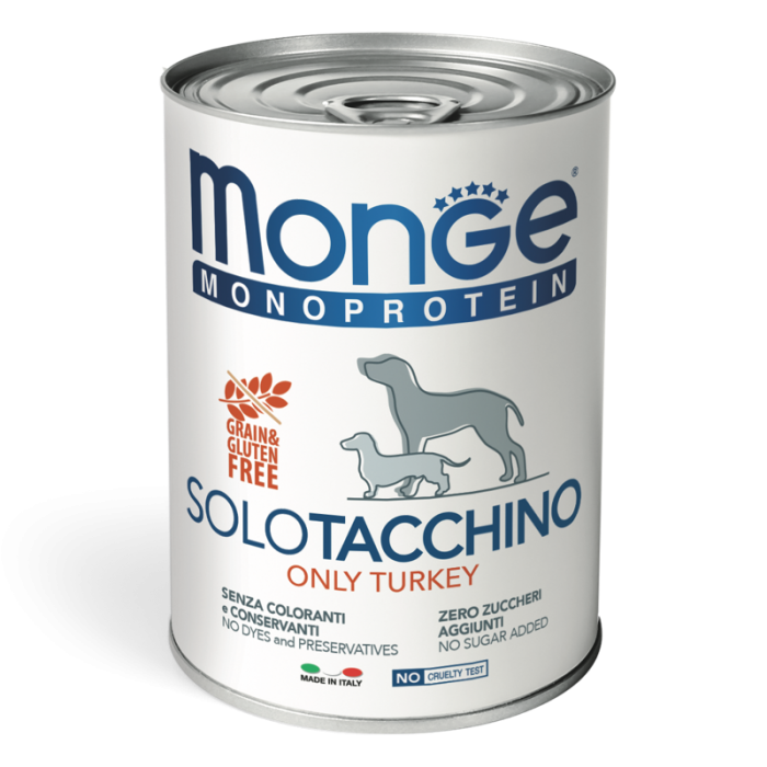 DE Monge Speciality Line Monoprotein Paté, Dose - Truthahn, 24 x 400g | Hundefutter