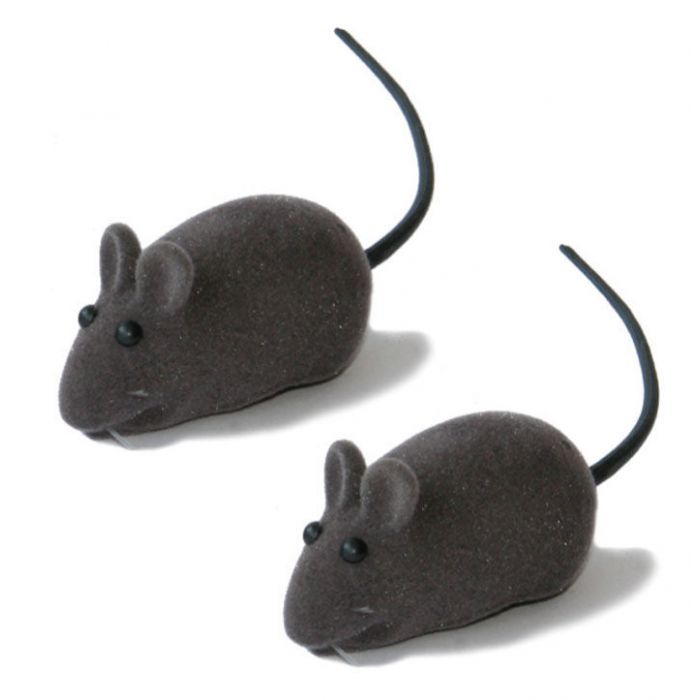 swisspet Katzenspielzeug Squeeky-Maus, grau - 2Stk.