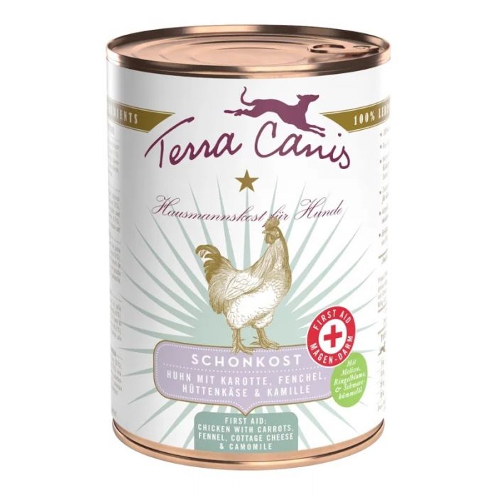 Terra Canis First Aid, Huhn mit Karotte, Fenchel, Hüttenkäse und Kamille - 400g