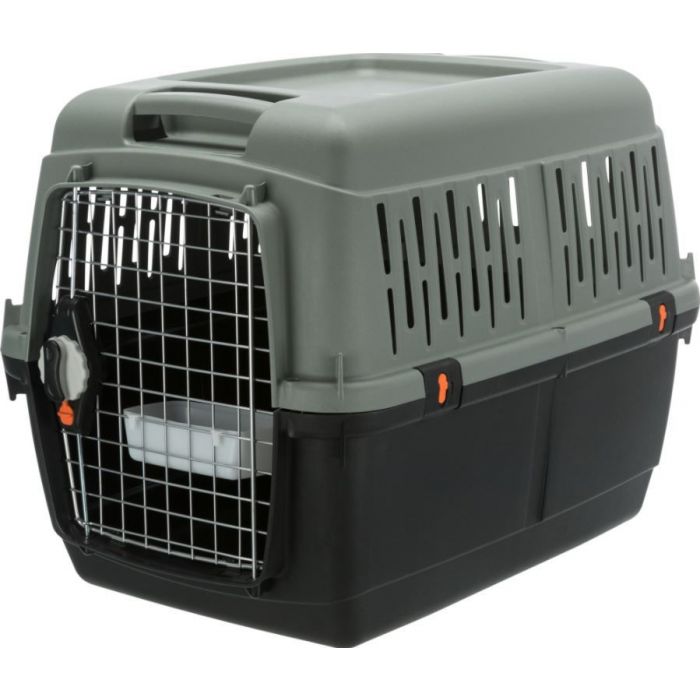 Trixie Be Eco Transportbox Giona - anthrazit/grau-grün | Für Hunde und Katzen