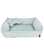 CZ Trixie Junior Bett, eckig, 50x40 cm - grau/mint | Für Welpen