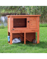 natura Kleintierstall mit Freilaufgehege, braun