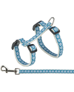 Trixie Katzengeschirr mit Leine, grau/blau