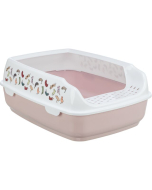 Trixie Katzentoilette Vico Open Top, mit Haube, blau/weiss