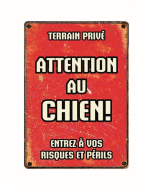 Warnschild Attention! Entrez à vos risques!